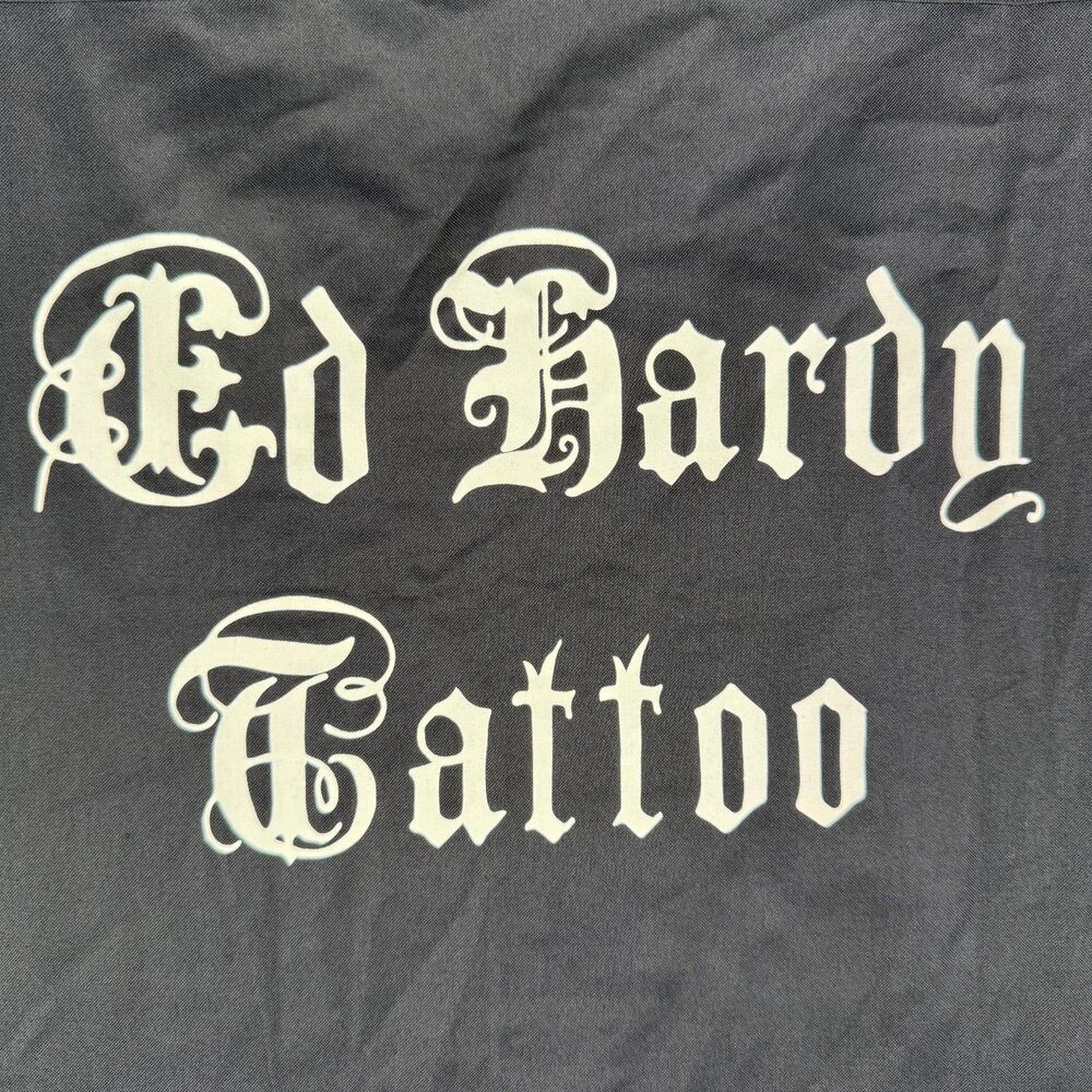 Ed Hardy Tattoo Shirt Mens XL Black Short Sleeve Camp Dragon NWT - Picture 11 of 11